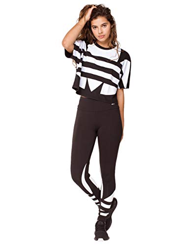 adidas Originals Women's Large Logo Tights, Black/White, M