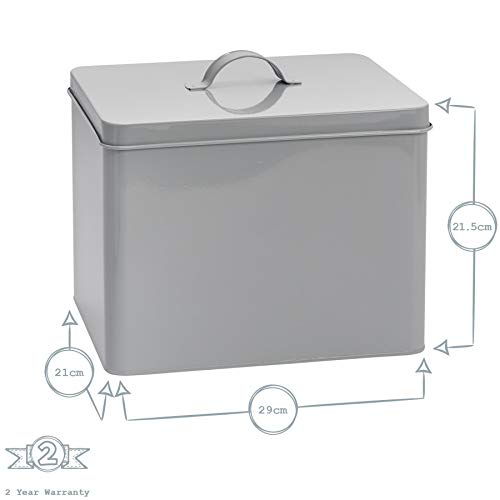 315NzvTMV2L Harbour Housewares Industrial First Aid Box - Vintage Style 2-Tier Steel Medicine Storage Organiser - Grey - Image 4