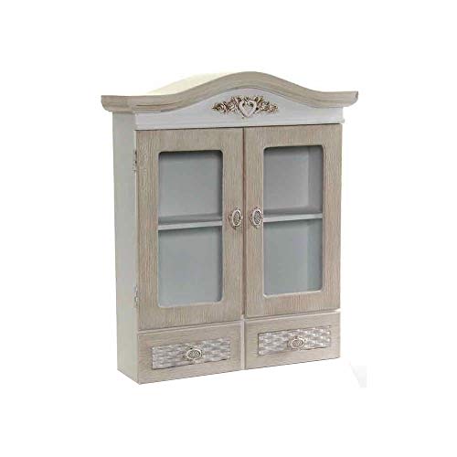 WEBMARKETPOINT Mobile Due Ante Due Cassetti Bianco Antico Cm 68 X 15 X 58 H