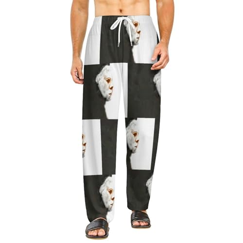 Men's Soft Pajama Pants Halloween Michael Myers Comfortable Wide Leg Casual Lounge Loose Home Pants for Unisex Home Pants
