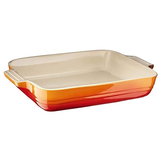 Le Creuset Rektangulär ugnsform, 17 x 26 cm, för 4 portioner, stengods, ugnsröd