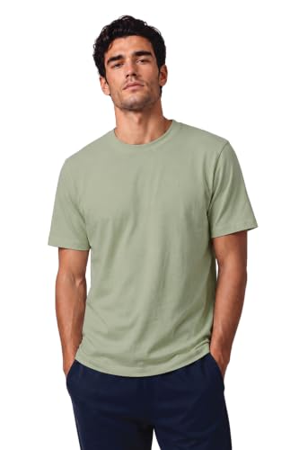 Image of Van Heusen Men's Crew Neck T-Shirt - Soft & Breathable Cotton | Regular Fit | Comfortable Everyday Casual Wear | Short Sleeves | Summer Favorite |Solid Colors | Style 60052|Available in Pack of 1 & 2