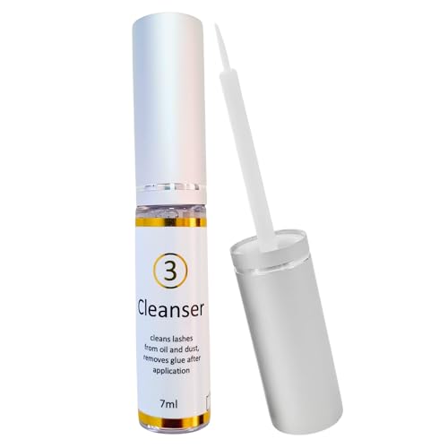 XXL Lashes Make-up Protein Cleanser, detergente micellare adatto per extension ciglia, senza oli e alcol, shampoo per ciglia da 7 ml con un pennello fine