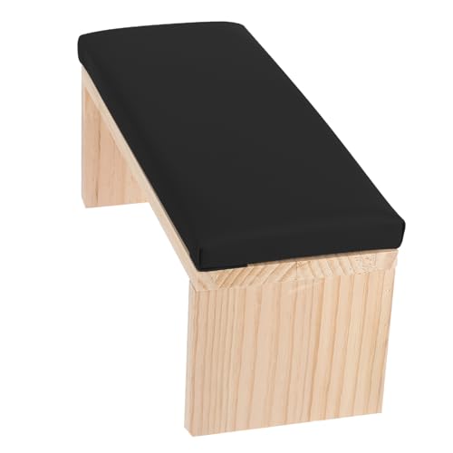 PATKAW 1個 マニキュアリストピロー マニキュアツール 手首 マニキュア枕 ネイルサロンアームクッション ネイル専門家のための手枕 ネイルアームレストピロー キット 革 無垢材 Grey