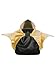 dPois Women Men Shoulder Armor Cosplay Jacket Faux Leather Gothic Armor Shrug Cap Sleeves LARP Gold Small
