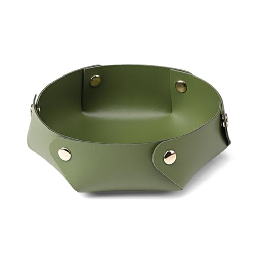 AORHOFJ Organizador de Escritorio de Cuero, Bandeja de Cuero, Organizador de Llaves de PU, Porta Reloj y Bandeja Organizadora