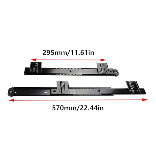Image of Bosney Keyboard Tray Channel 350 MM Black Pack of 1 Heavy Duty Slide Channel for Under Desk Keyboard Support Smooth Sliding Mechanism Durable Metal Construction Office Furniture Fitting Accessory