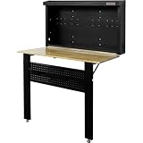 Holzman N WB120FOLD - Banco da lavoro pieghevole, max 135 kg, piano di lavoro in legno
