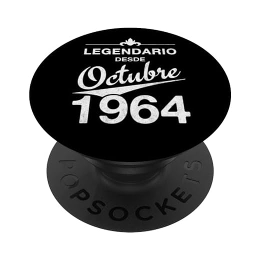 60 cumpleaños Nacido en Octubre de 1964 Vintage 60 años PopSockets PopGrip Intercambiable