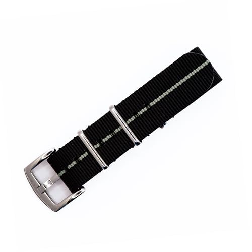 Image of BluShark - Original Collection Military-Style Waterproof Watch Strap, Fits All Timepiece Brands, Durable Nylon Wristwatch Accessories with Stainless Steel Buckle - 18mm, 20mm, 22mm & 24mm Watch Bands
