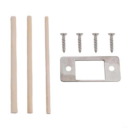 Deadbolt Restorer Strike Plate for Misalignment Fix, Large Hole and Narrow for Edge Frame Striker, Stainless Steel Door Latch Alignment Tool, Fixes Sticking,（1PCS-Silver）