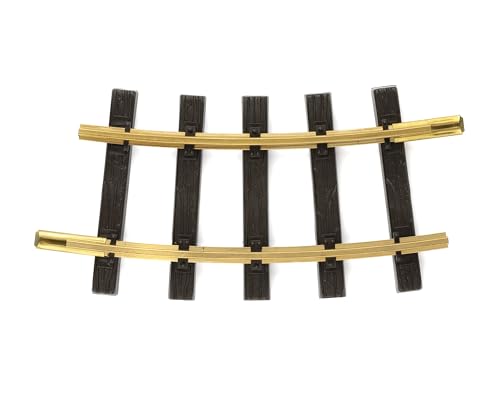LGB – gebogenes Gleis R1 – 15° - L11020, gebogenes Gleiselement, Gleiserweiterung für Gartenbahn, Gleismaterial, Zubehör, Spur G, Maßstab 1:22,5
