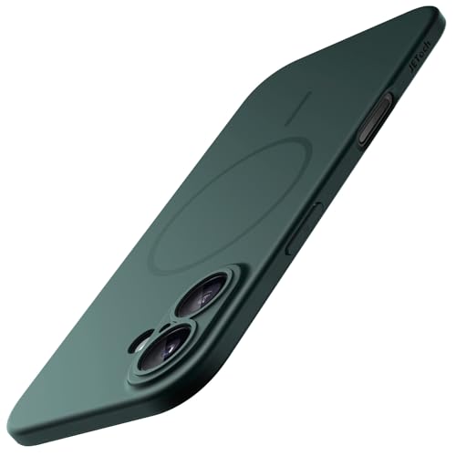JETech Magnetic Slim Case for iPhone 17 6.3-Inch, Compatible with MagSafe, Ultra-Thin Lightweight Minimalist Phone Cover with Matte Finish and Full Camera Lens Protection (Midnight Green)