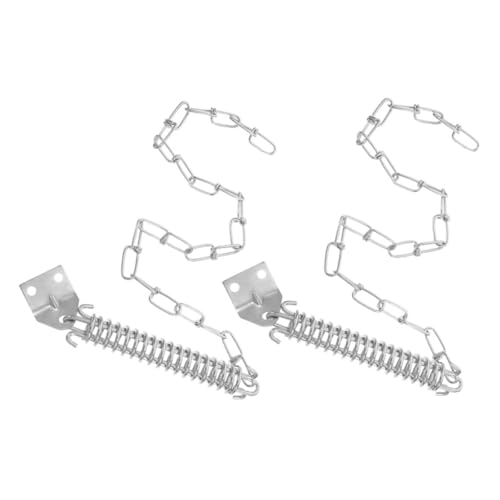 WOONEKY 2 Set Catena di Sicurezza in Acciaio Inossidabile Antifurto Antieffrazione per Porte di Casa Ufficio e Magazzino Design Pesante e Resistente Compatibile con Porte d Ingresso e