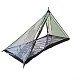 Besshepplo Tienda de campaña de túnel al aire libre para 2 personas, pirámide con puertas dobles, ventilación de humo, tela ignífuga 210T, tela resistente al desgarro para senderismo, senderismo