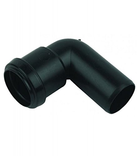 FLOPLAST 40mm Black Pushfit Waste Pipe Conversion Bend - Bag of 2