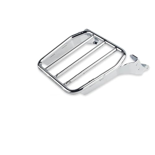 キャリア バイク デラックス FLDE ヘリテージクラシック 114 FLHCS FLHC ソフテイルスリム FLSL ストリートボブ FXBB リアシーシーバー バックレスト ラゲッジラック用(Silver)