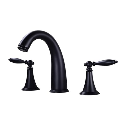 Robinet mélangeur de salle de bain 3 trous FBSHAD double poignée laiton eau chaude froide