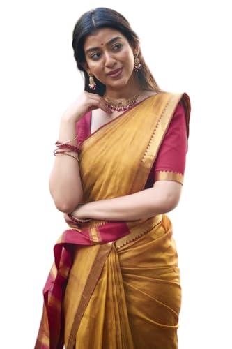 Image of Women's Cotton Soft Silk Sarees | Jamdani Cotton Saree With Attach Unstitched Blouse Piece