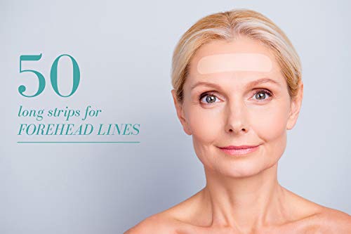 Blumbody Forehead Wrinkle Patches - Anti Wrinkle Facial Patches to Smooth Eyes & Forehead Wrinkles - Non-Silicone Face Tape for Fine Wrinkles between Eyes & Face - 50 Patches (Up to 60 day supply)