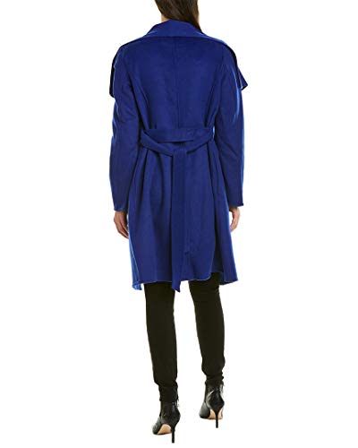 Image of TAHARI Women's Double-faced Luxury Soft Wool Blend Peacoat- Wrap Wool Coat With Removable Belt