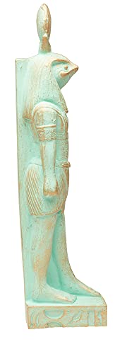Estatua Egipcia Dios Ra Verde 20.96 cm miniatura 5