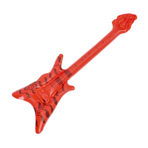 Angoily Decorazioni per Feste Anni Chitarra Gonfiabile in Spesso Strumento Musicale Decorativo Accessorio per Feste Hip Hop Facile da Gonfiare e Trasportare Colore Casuale