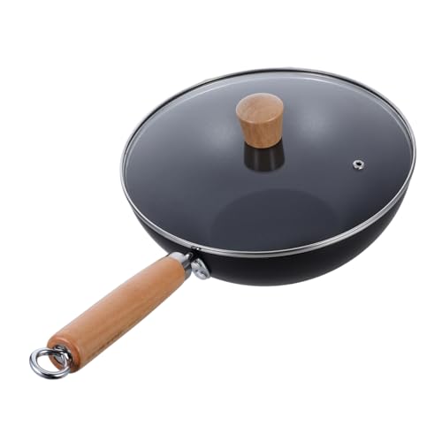 Wok de Hierro con Mango de Madera y Tapa miniatura 1