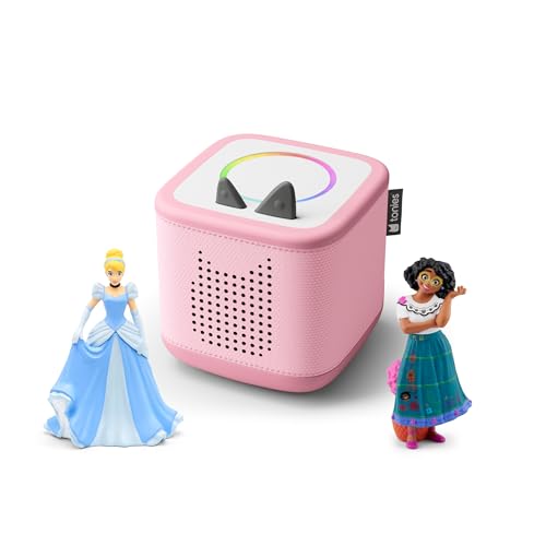 Toniebox 2 Audio Player Disney Princess Bundle for Kids 3+ with Cinderella and Encanto - Cloud Pink