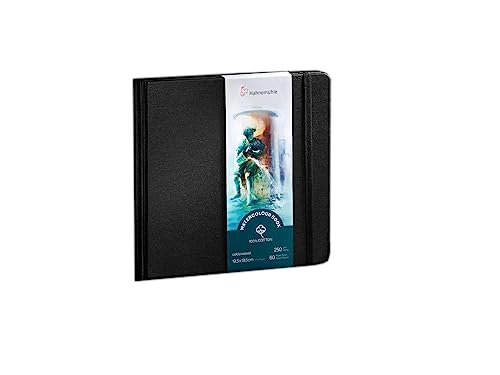 Hahnemhle 10625357 Watercolour Book 250 G/M2 100% Cotton AQUARELA NOTEBOK TAM 19.5X19.5CM 30 FLS/60 PAG. Natural White