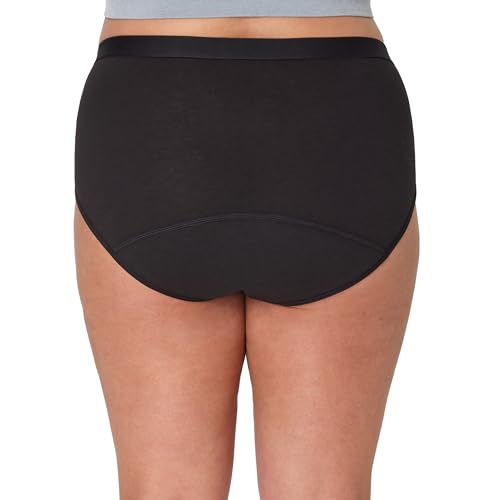 Hanes womens Just My Size Comfort, Period. Brief Period Underwear, Super Leaks, 2-pack (Plus Sizes)4