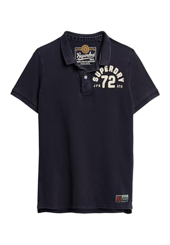Superdry Men's Vintage Sport Polo Shirts, Navy - Off White