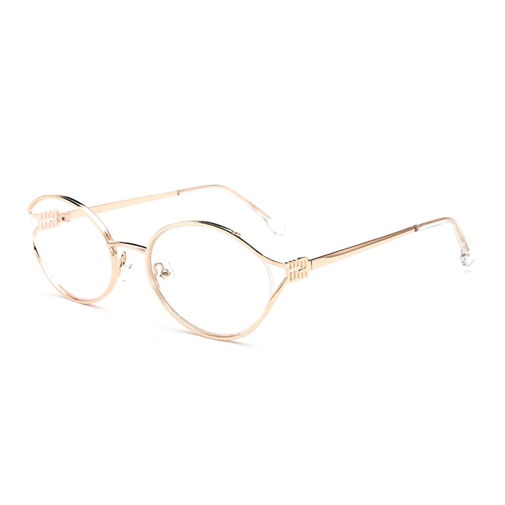 Occhiali da Sole ovali con Montatura in Metallo retrò per Donna Uomo Guida tonalità Maschili Lenti Piccoli Occhiali da Sole UV400
