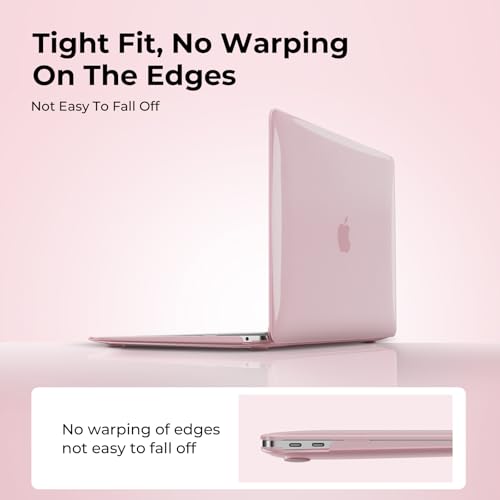 Image of EooCoo Case for MacBook Air 13 inch M1 2020-2018, Crystal Pink