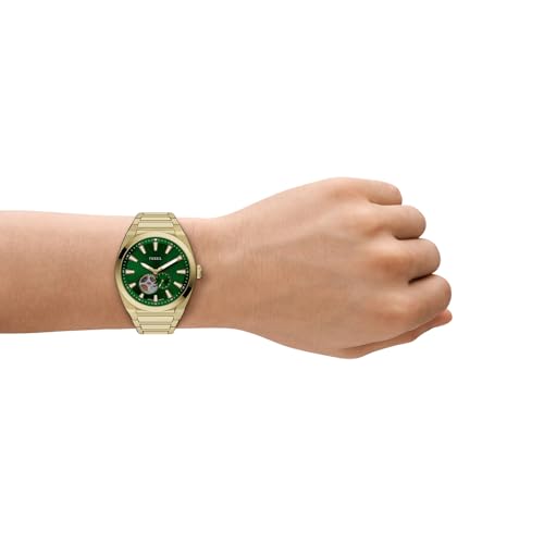 Image of Fossil Everett Gold Automatic Stainless Steel Watch ME3276