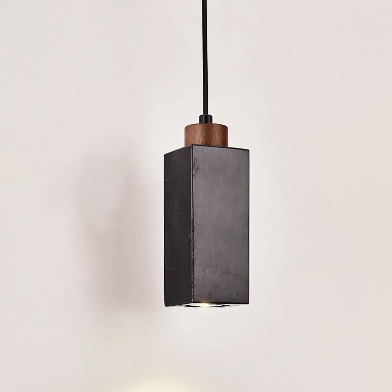 Miniatura 7 de Lámparas colgantes verdes vintage, lámpara colgante de mármol natural nórdico, lámparas de araña de madera modernas para cocina, isla, comedor, sala