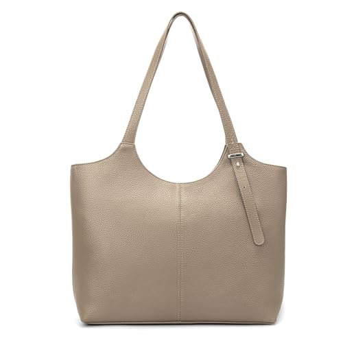Image of befen Genuine Leather Tote Bags for Women, Real Leather Shoulder Handbags Satchel Purses with Adjustable Strap