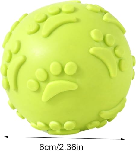 Image of Tails Latex Rubber Squeaky Dog Chew Ball Toy (Claw Ball, 6CM) Durable + Safe Fetch Teething Dog Toy for Puppies and Small to Medium Dogs, Paw Design Helps to Clean Teeth