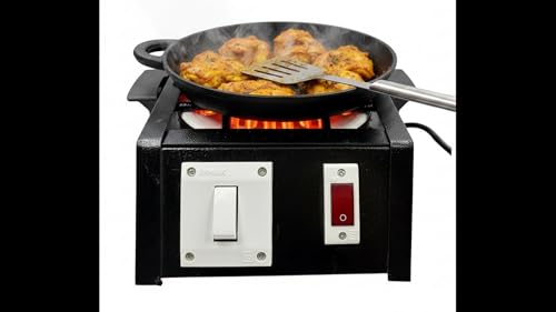 Image of Electric Hot Plate 1500W Single Burner | Portable Electric Stove with Fast Heating Coil | Heavy Duty Hot Plate with Temperature Control for Kitchen, Office & Travel (1500W Cooking Heater)