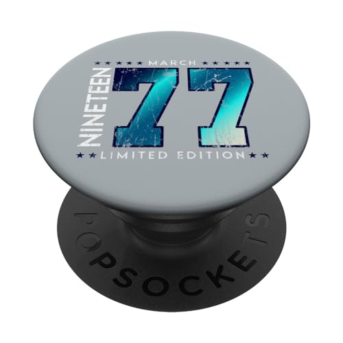 1977 marzo Mes Año de nacimiento Cumpleaños PopSockets PopGrip Intercambiable