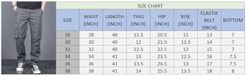 Image of Men's Casual Cargo Pants | Regular Fit Multi-Pocket Trousers-