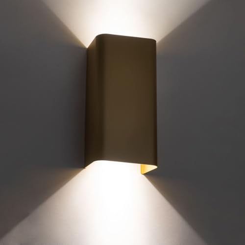 Aplique GU10 interior oro con iluminación indirecta bidireccional up down para pared 2