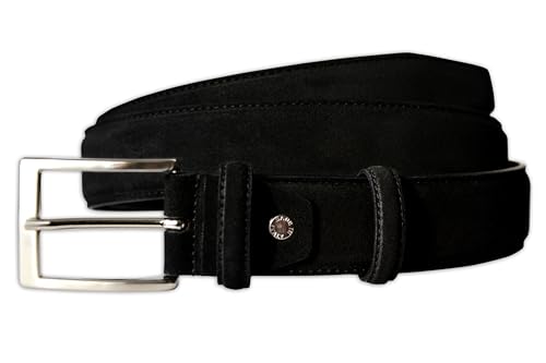 Mens Plain Dress Italian Suede Leather Belt