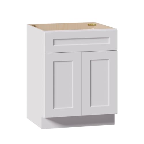 Mkosoll Kitchen Base Cabinets with Drawers, 27" Wide 24 Inch
