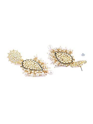 Traditional Kundan Dangle Earring & Maangtikka Set For Women