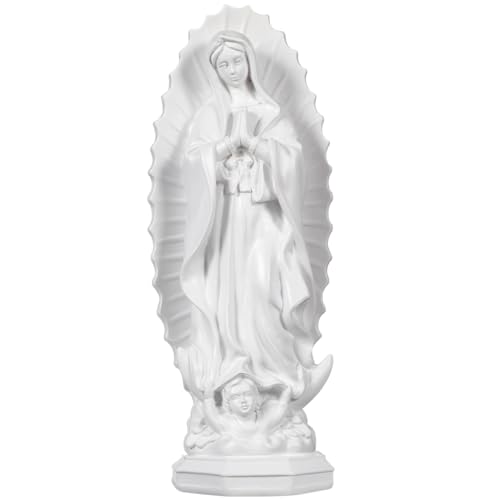 Estatua de Nuestra Señora de Guadalupe 7.5 pulgadas Blanca