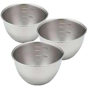 Shimomura Kihan 35702 Petit Bowl, Made in Tsubame Sanjo Japan, Stainless Steel, Scale, Spout, Mama Cook, 9.1 fl oz (270 ml), A Set of 3