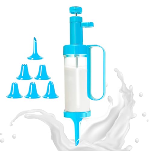 Ensemble de douilles – Kit de décoration de gâteaux | Outils de seringue à dessert | Distributeur de 7 pièces pour glaçage de cupcakes, biscuits et pâtisserie avec tubes transparents | Outil pour