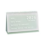 Calendario Coreano 2026, Incluye Planificador Mensual, 21x13x7cm, Plan Creativo de Decoración de Escritorio, Planificador de Calendario de Escritorio, Mezclas Estéticas Minimalistas, para Trabajo en C