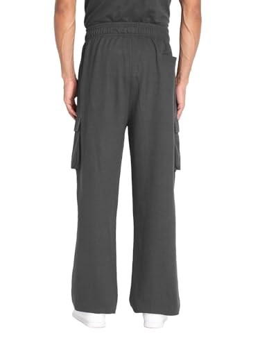 Image of CHKOKKO Men's Baggy Track Pants for Gym Workout Running Casual Wear Sports Lower with Pockets Adjustable Drawstring Waist Lightweight Quick Dry Activewear Fitness